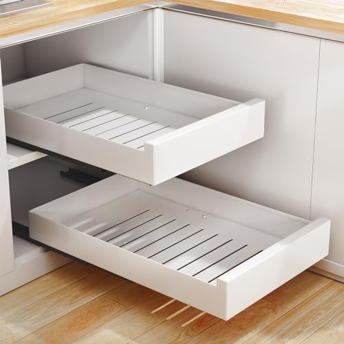 Expandable Pull Out Cabinet Organizer, Adhesive Under Sink Storage Shelf C688204
