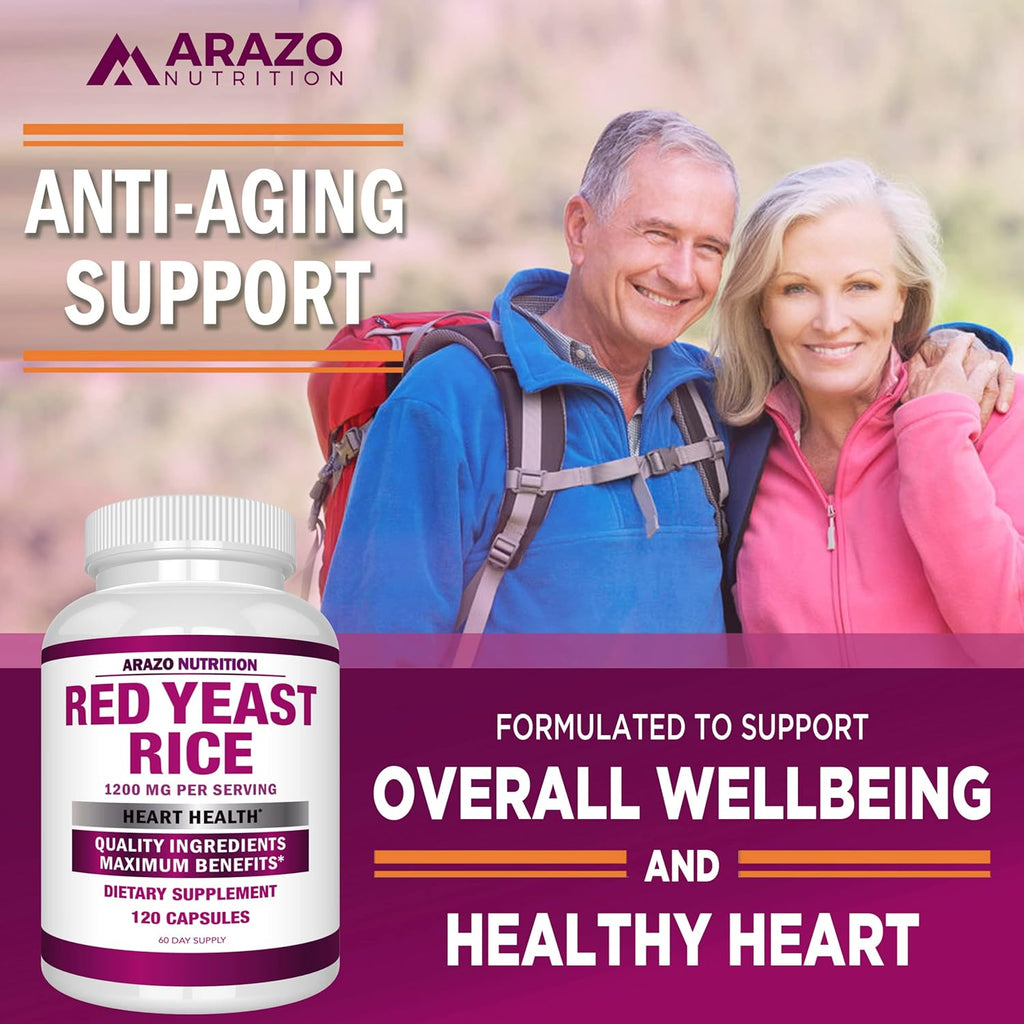 Red Yeast Rice Extract 1200 mg Supplement, 120 Capsules Z416068