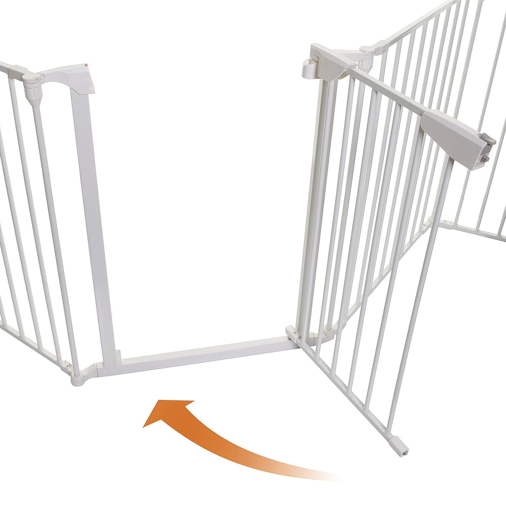 Baby Gate for Stairs, Straight Angled or Irregular Openings (White) G4922