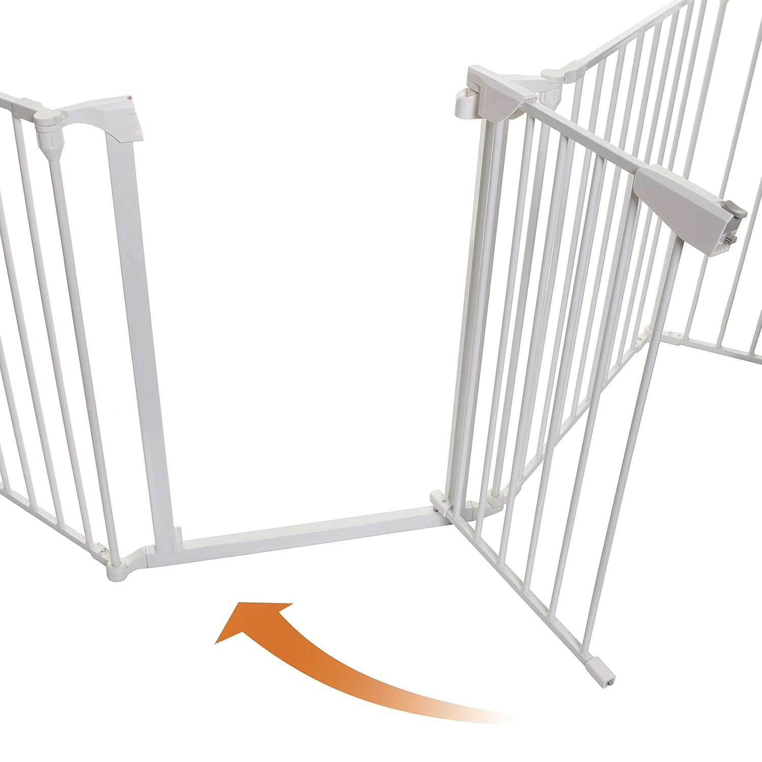 Baby Gate for Stairs, Straight Angled or Irregular Openings (White) G4922