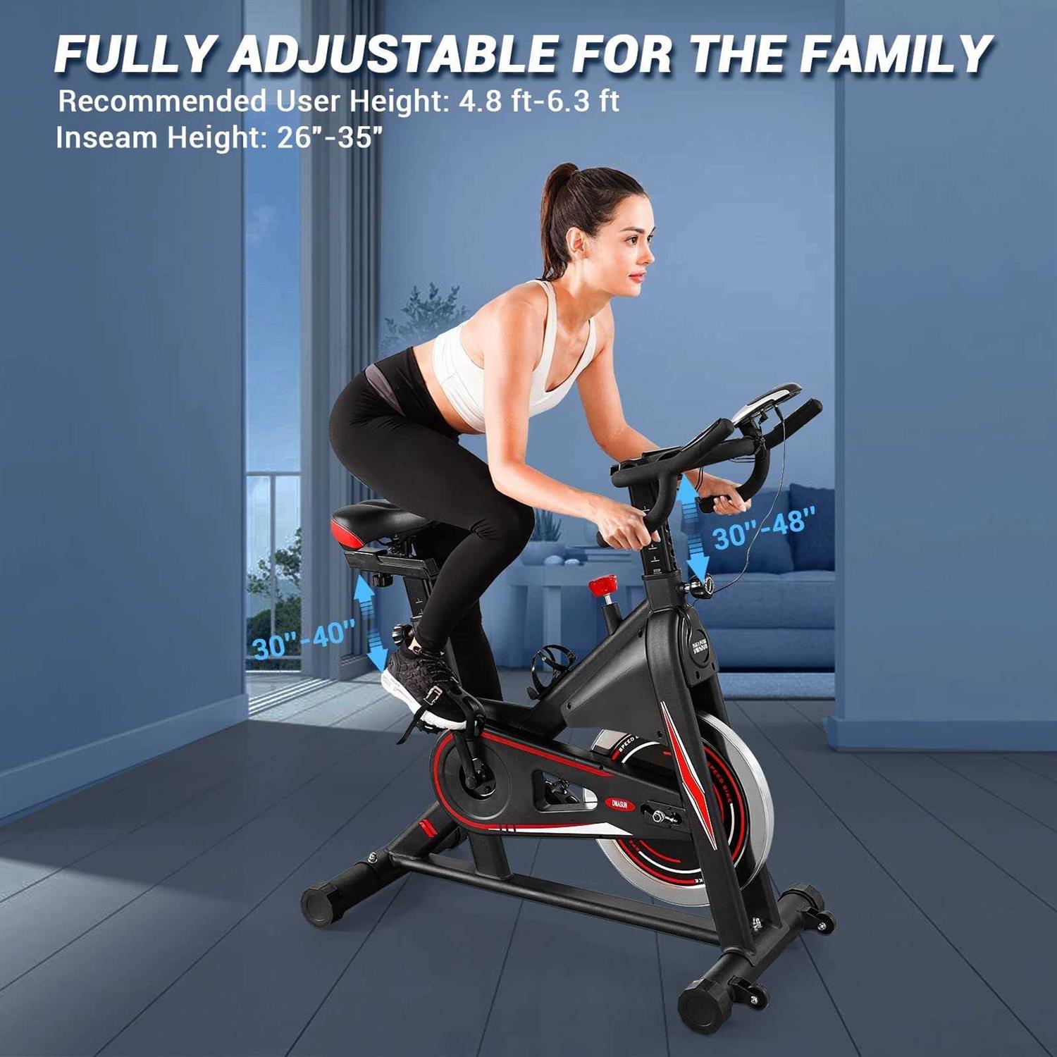 Indoor Cycling Bike with Comfortable Seat Cushion A8480