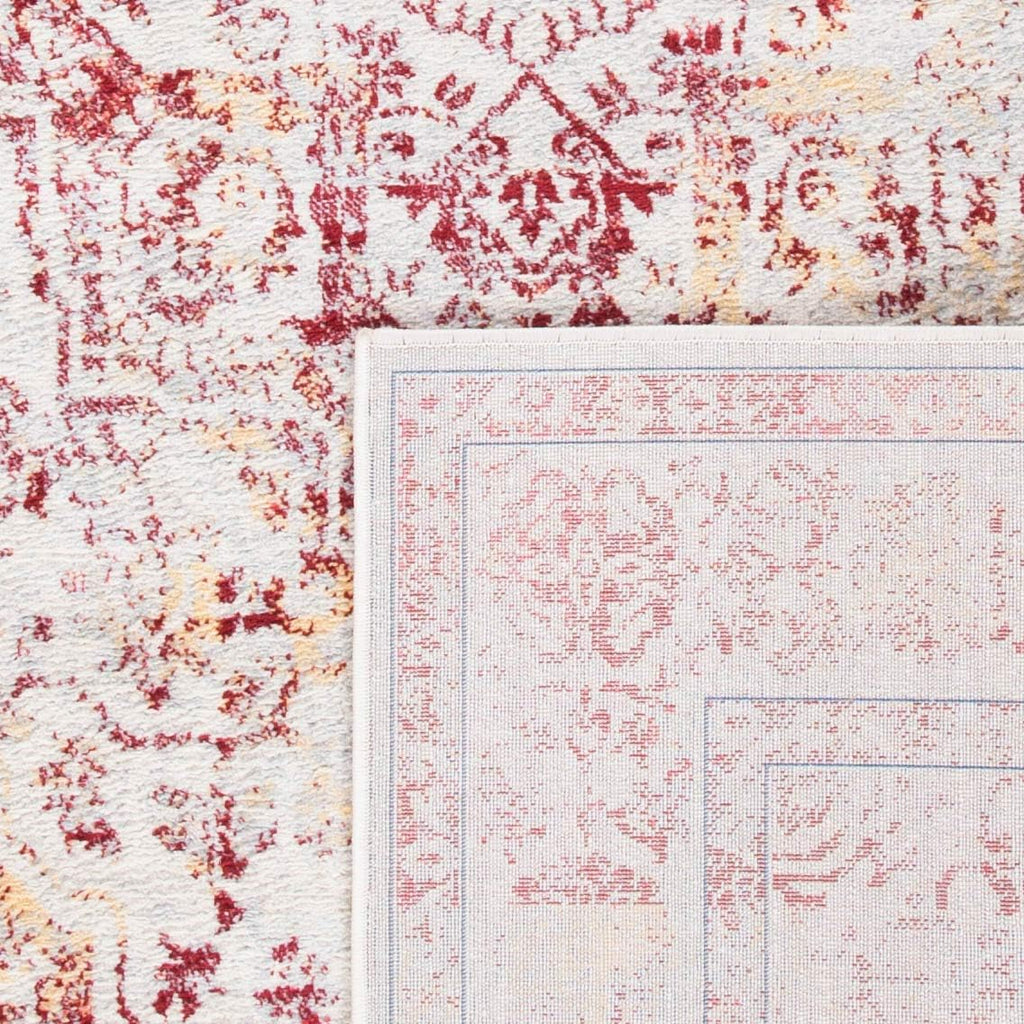 Antique Oriental Wool Area Rug - 8' x 10', Red & Blue H382459
