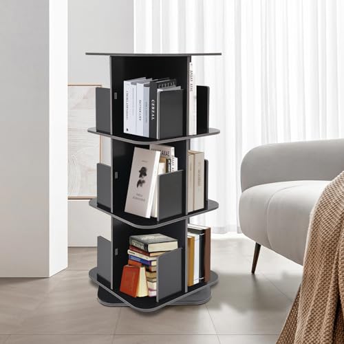 360° Rotating 3-Tier Bookshelf for Corner Storage N81520