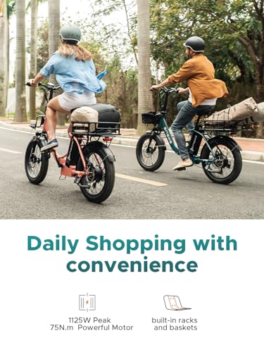 Electric Bike for Adults, 20" Fat Tire, 52V 13Ah Removable Battery, 7-Speed G730260
