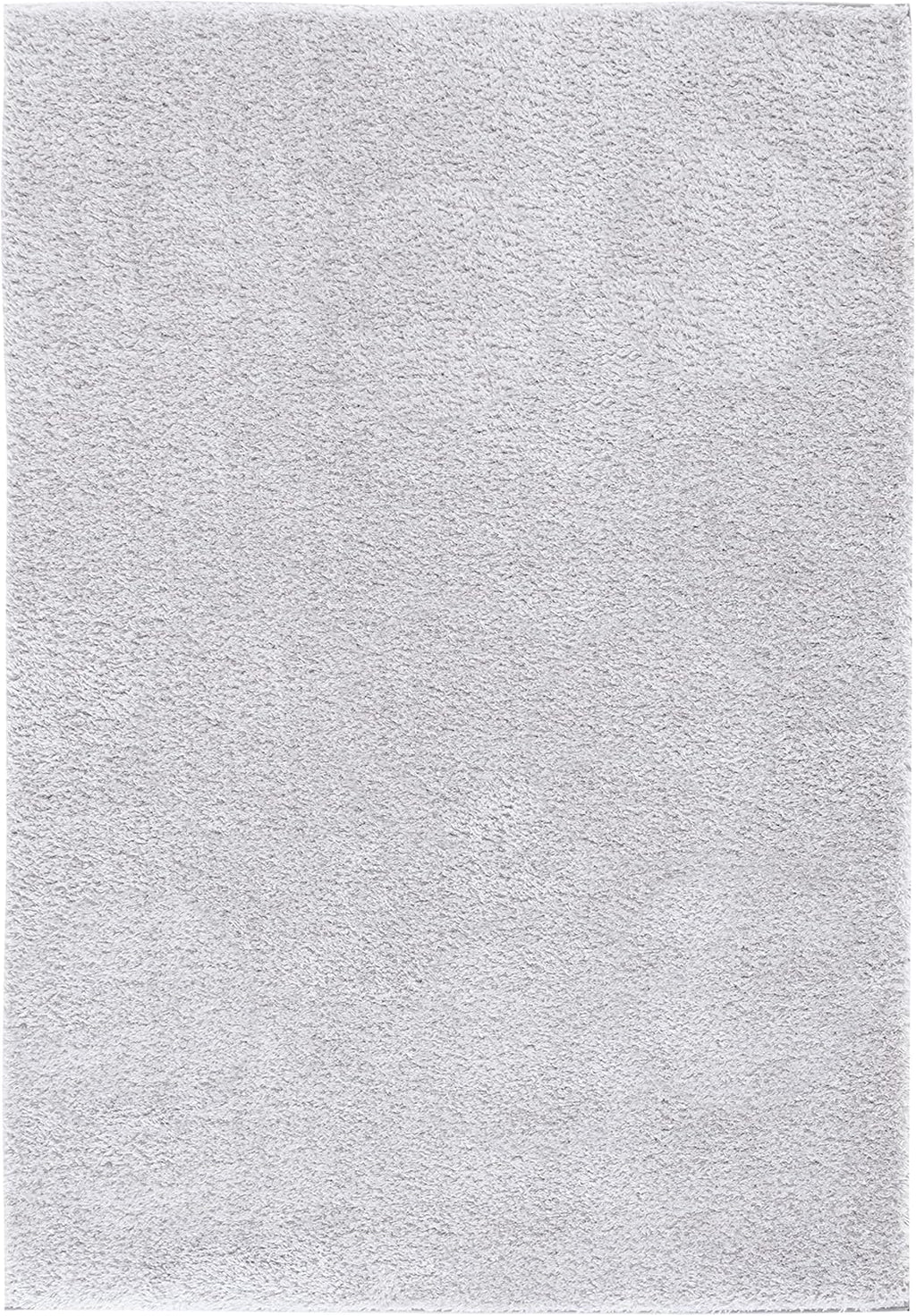 Shag Area Rug - 8' x 10', Light Grey, Solid Design G7812