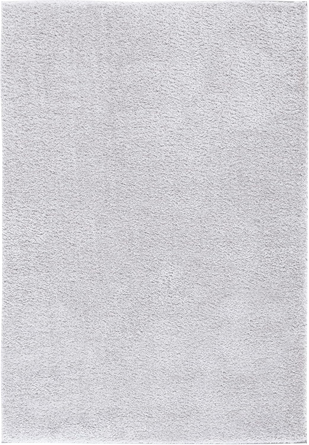 Shag Area Rug - 8' x 10', Light Grey, Solid Design G7812