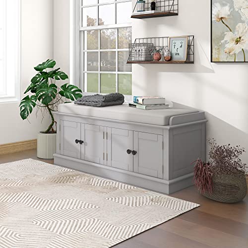 Storage Bench with 4 Doors and Adjustable Shelves U3634