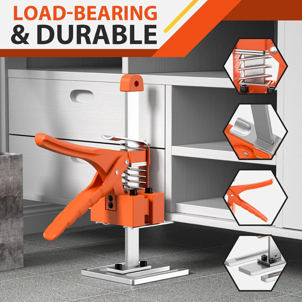 Multifunctional Furniture Lifter Jacks for Cabinets and Wall Tile, 490LBS Load Z684274