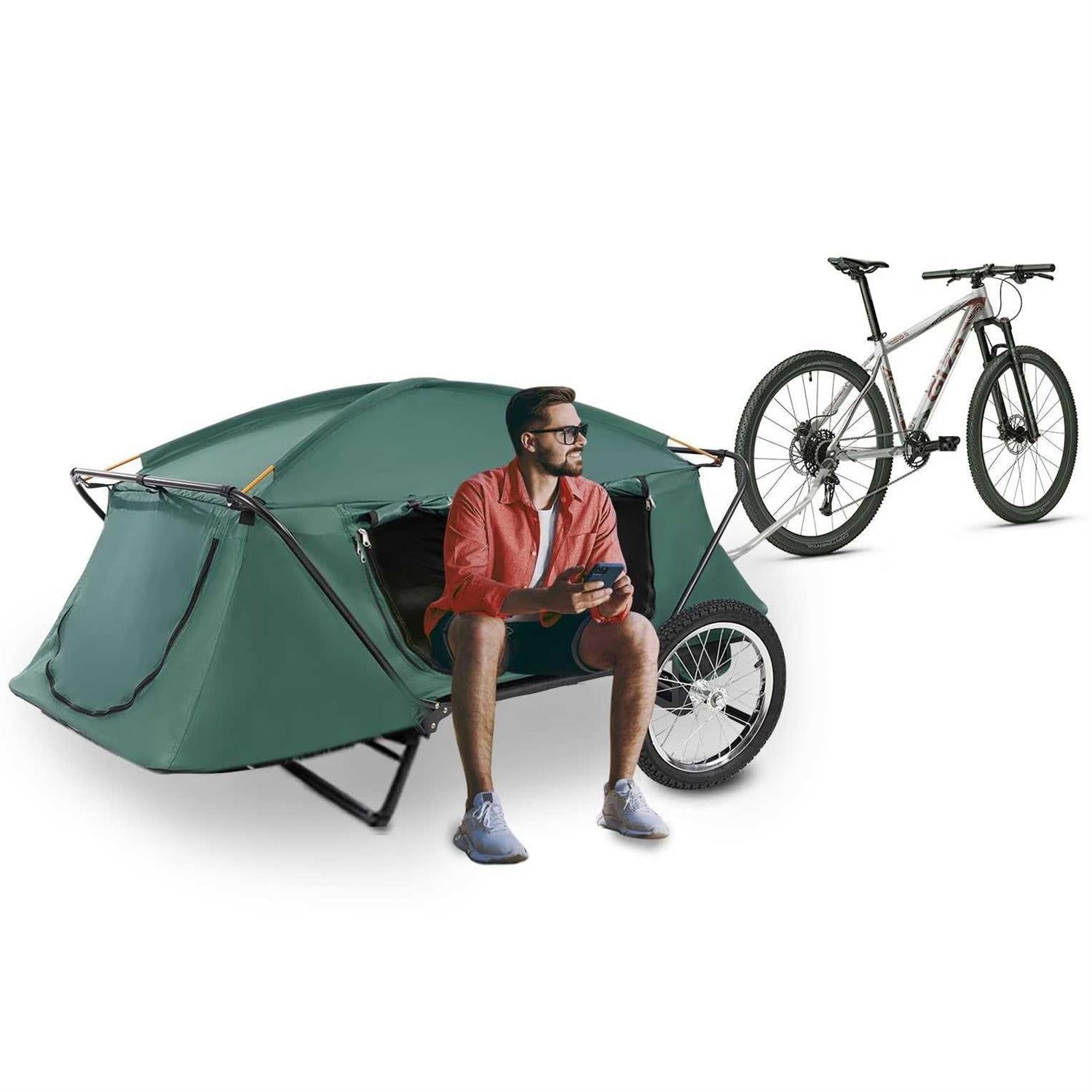 Folding E-Bike Trailer Tent for Off-The-Ground Camping D5581