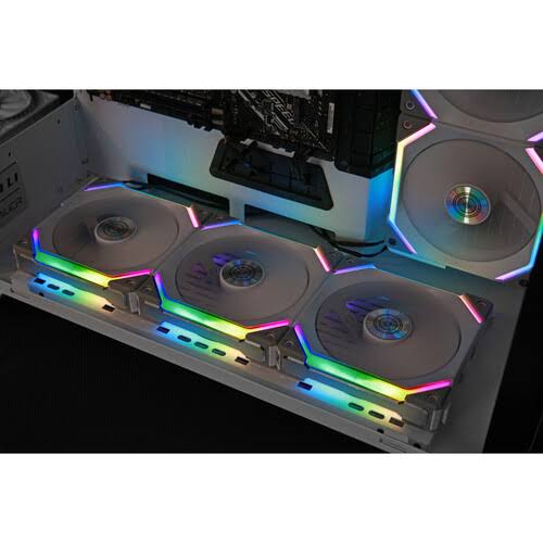 120mm white case fan 3-pack K53769