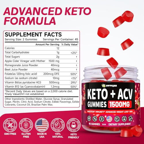 Keto ACV Gummies with Pomegranate & Beetroot, 2 Pack J1485