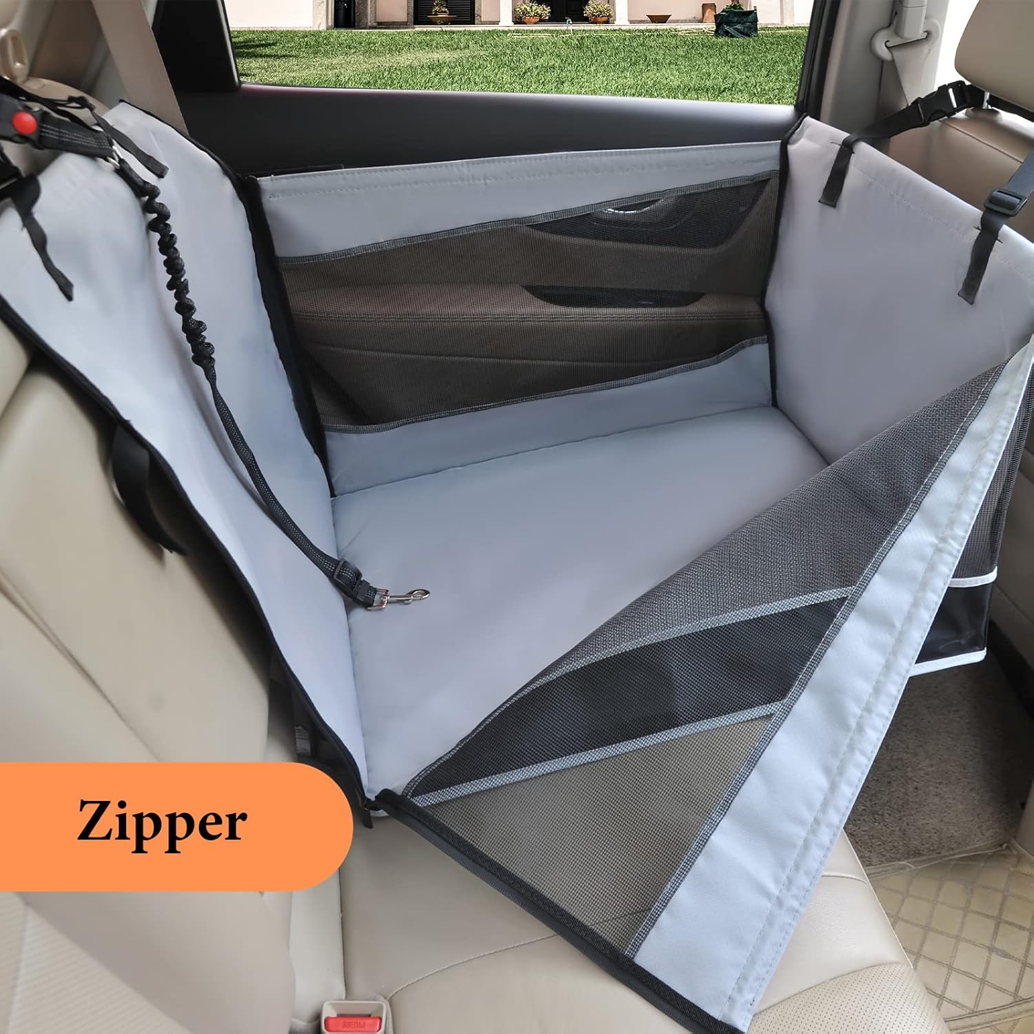 Dog Car Seat for Large Dogs with Seat Extender, Waterproof A971