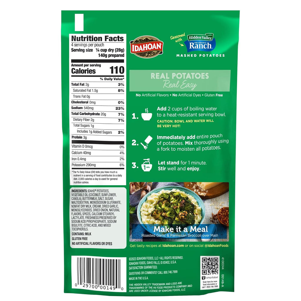 Seasoned Mashed Potatoes, 4 oz (Pack of 12) Z92427