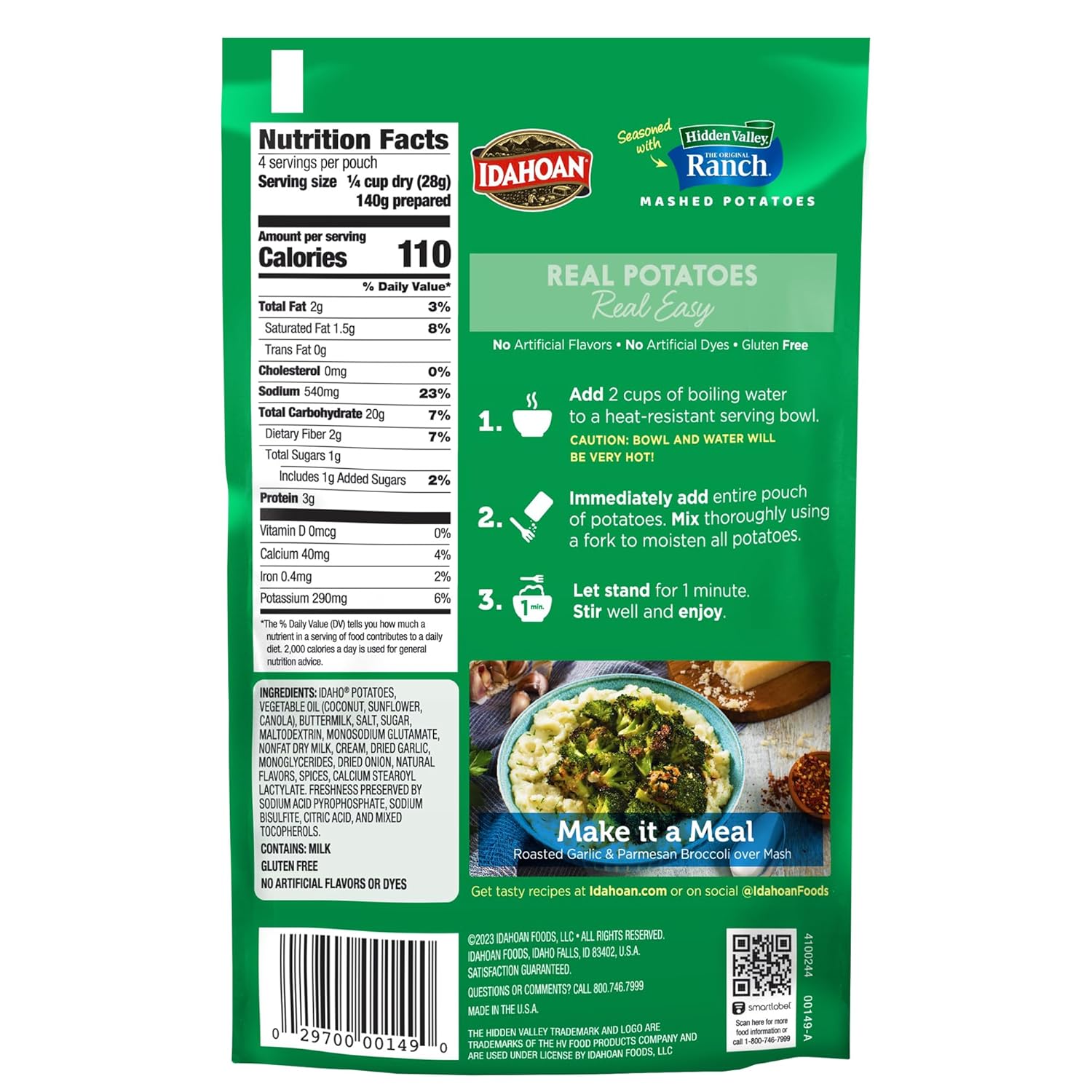 Seasoned Mashed Potatoes, 4 oz (Pack of 12) Z92427