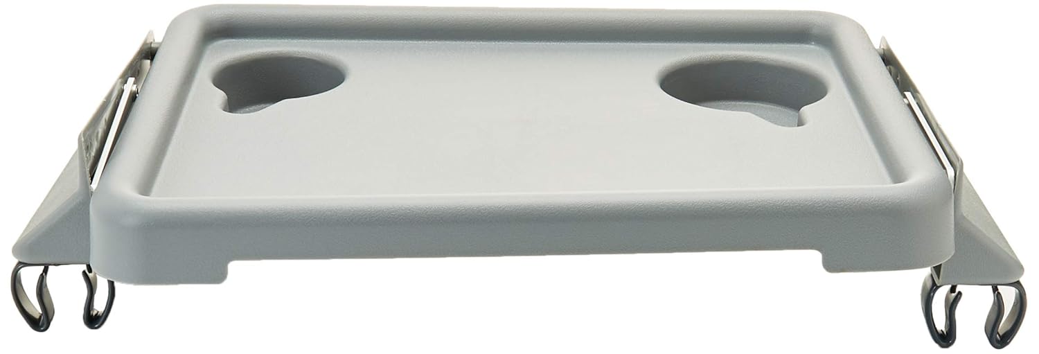 Folding Walker Tray with Cup Holders, Grey E1656