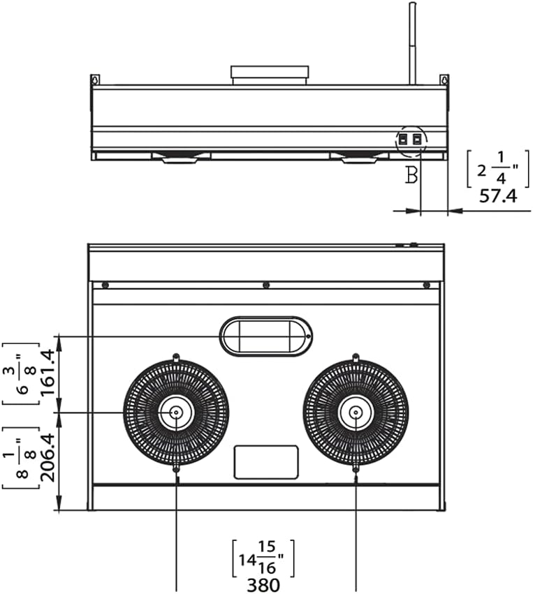 Under Cabinet Range Hood 36 Inch, Stainless Steel, 650 CFM V55460