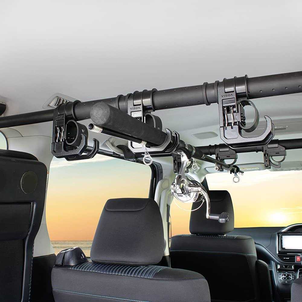 Car Fishing 4 Rod Holder Adjustable 35 to 57 Inch F1357