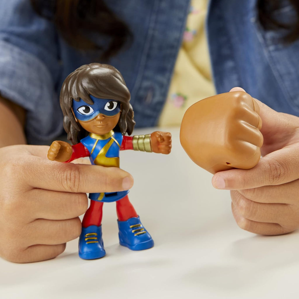 Marvel Ms. Marvel Action Figure and Embiggen Bike Vehicle, Preschool Toy for Kids Ages 3 and Up I585810