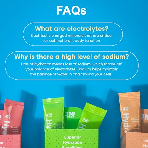 Lemon Lime Electrolyte Powder Packets, Sugar Free Hydration Drink Mix with Vitamins & Minerals, 30 Single Servings O638