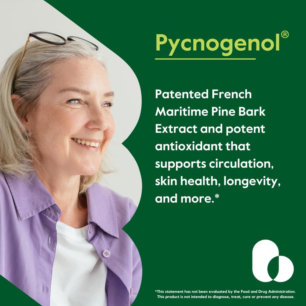 Pycnogenol 50mg Capsules - French Maritime Pine Bark Extract F600692