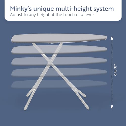 Freestanding Full Size Ironing Board with Iron Rest, 43 x 14 Inch Surface W850635