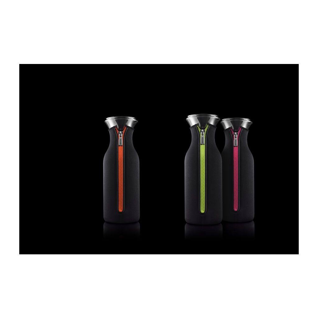 Fridge Carafe with Neoprene Cover, 1 Liter, Black/Lime Z2239