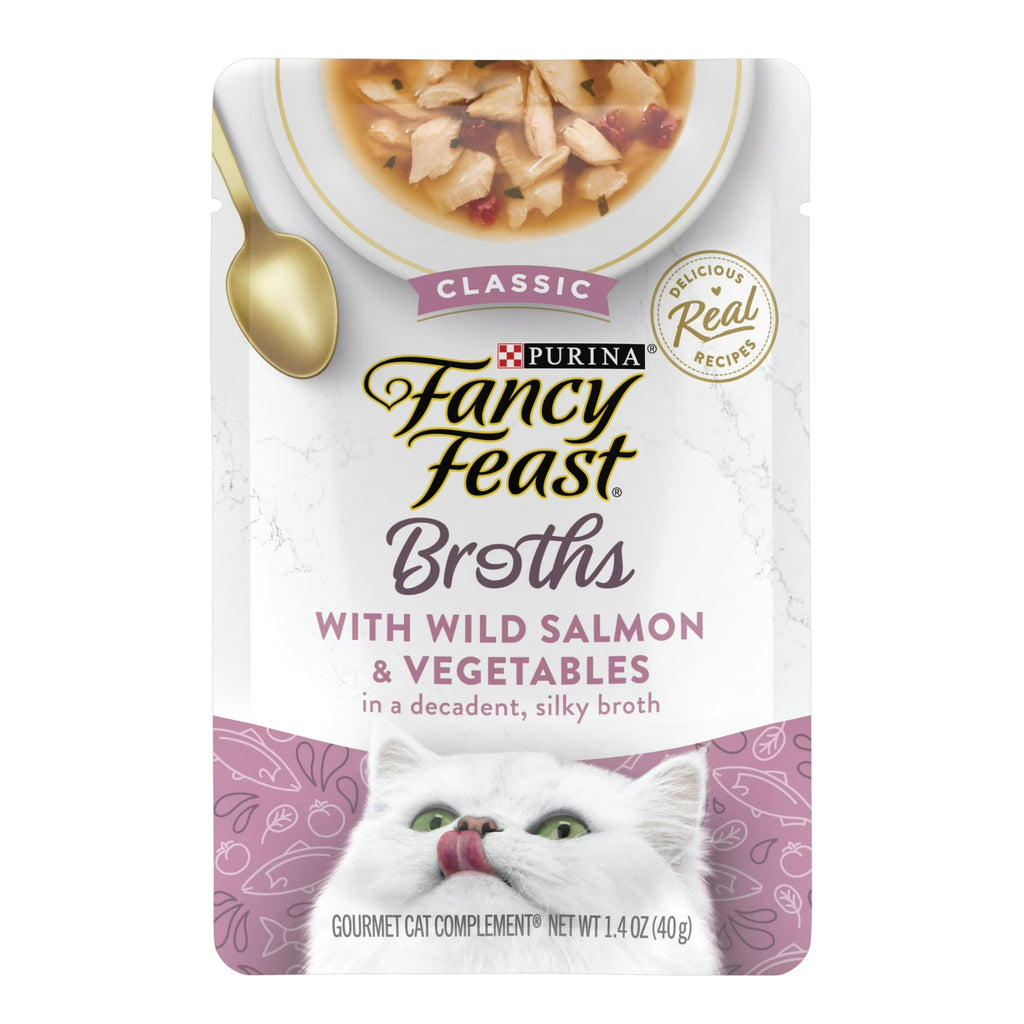 Purina Fancy Feast Grain Free, Tender &amp; Moist Wet Cat Food with Wild Salmon and Vegetables - 1.4 oz. Pouch