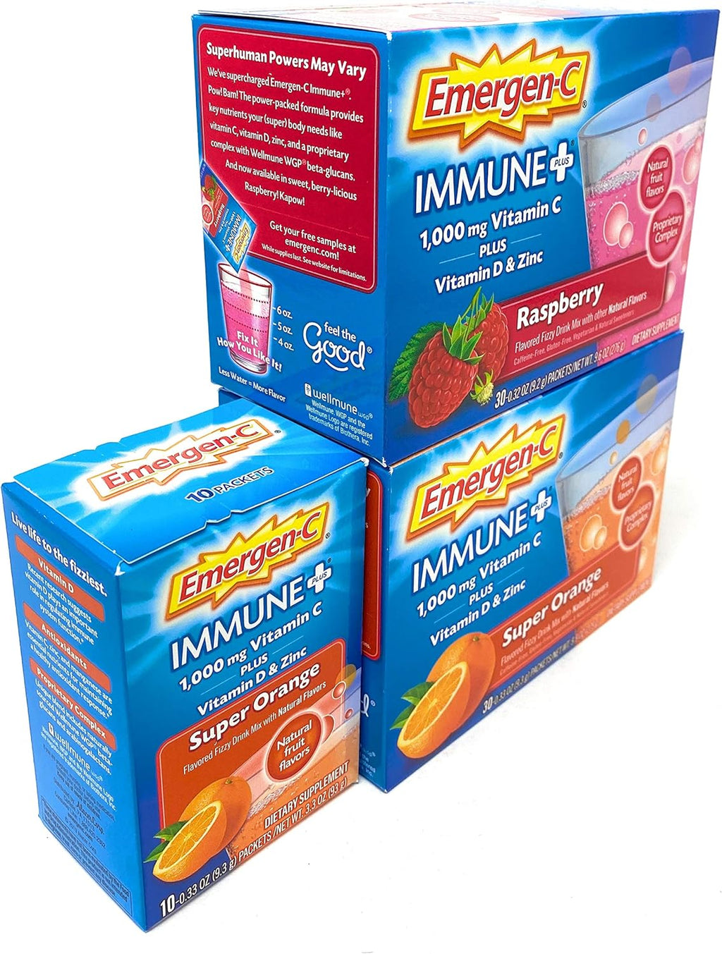 Dietary Supplement Fizzy Drink Mix Powder, Super Orange and Raspberry B964