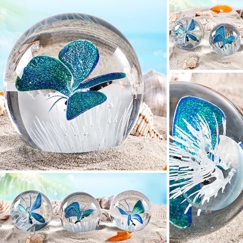 Hand Blown Glass Underwater World Paperweight Y93638