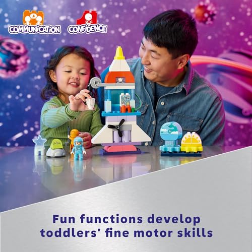 3 in 1 Space Shuttle Adventure Rocket Ship Building Set, Educational Space Discovery Toy for 3-Year-Olds and Up H92470