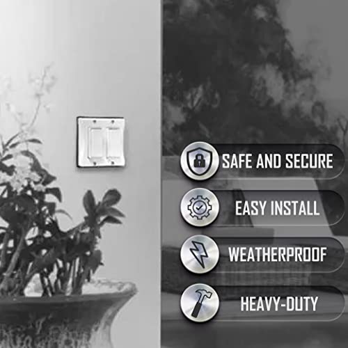 3-Gang Weatherproof Cover, Vertical Decorator Style Switches, White T677894