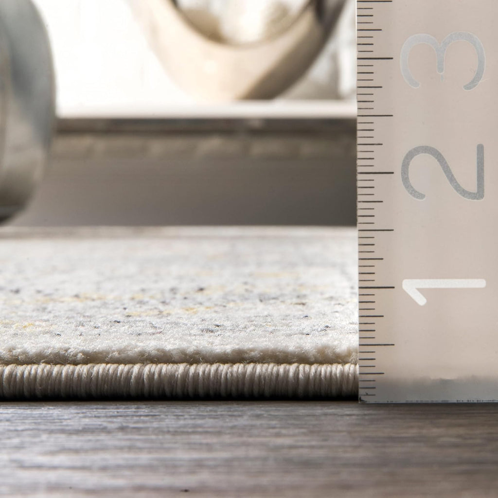 Vintage Transitional Area Rug 2x10 Runner Gold/Off-White A75442