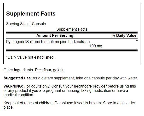 Pycnogenol 100 mg 30 Capsules Z8123