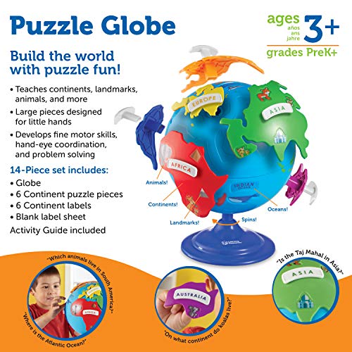 Puzzle Globe for Kids, 14 Pieces, Ages 3+ O6460