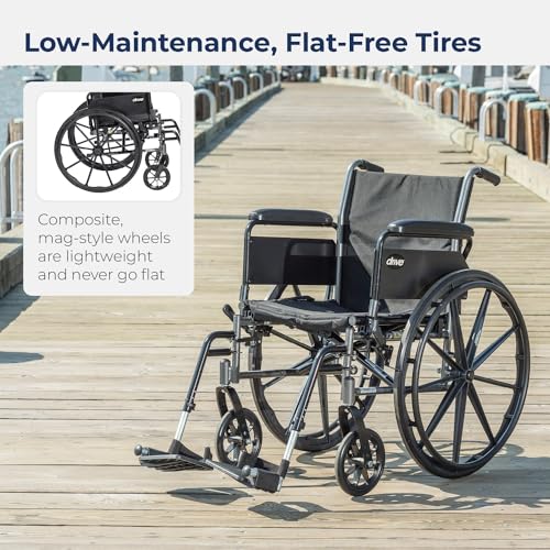 Lightweight Wheelchair with Flip Back Removable Arms and Swing Away Footrests L427536
