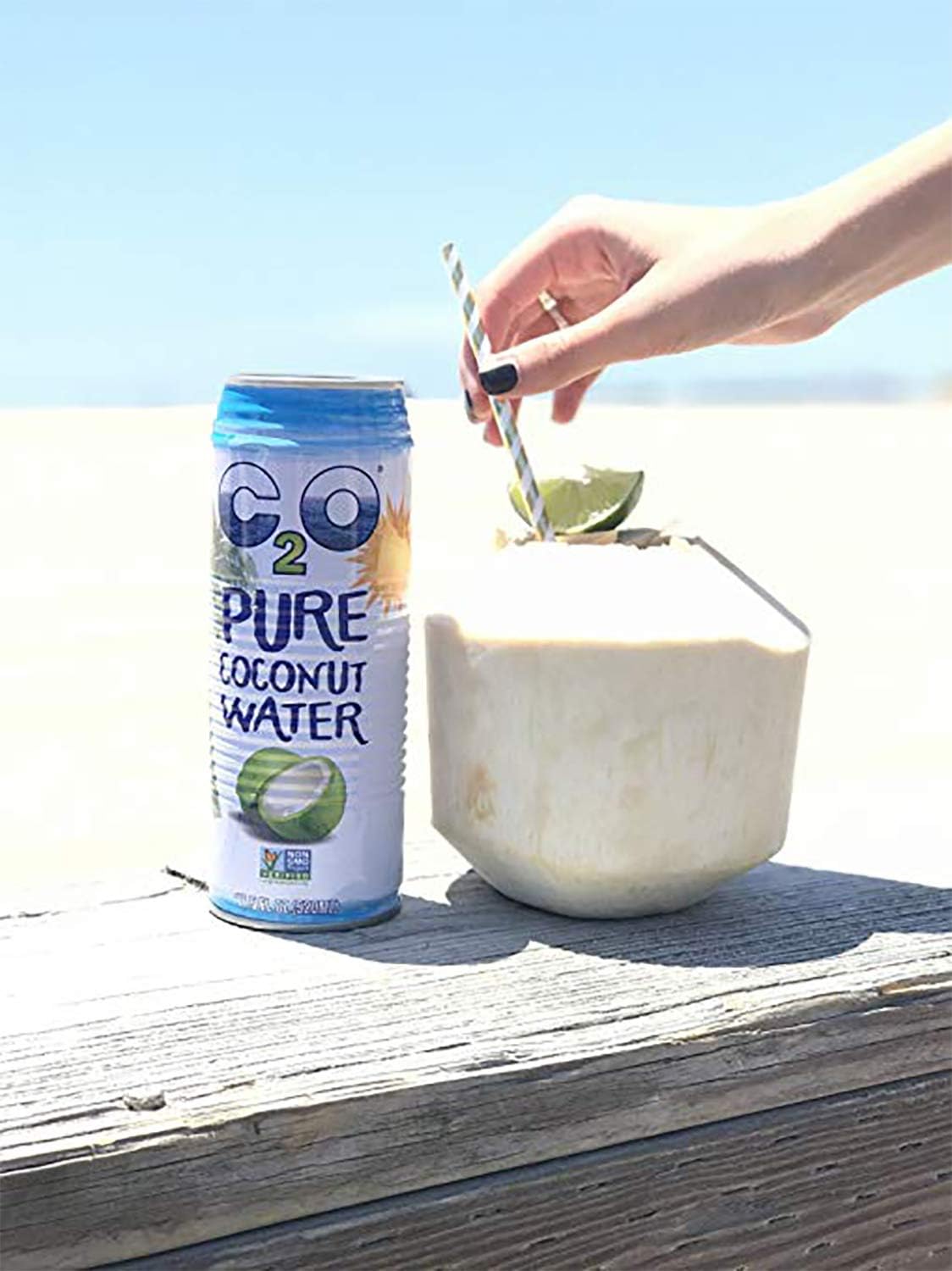 Pure Coconut Water, No Added Sugar, 17.5 FL OZ (Pack of 12) L310