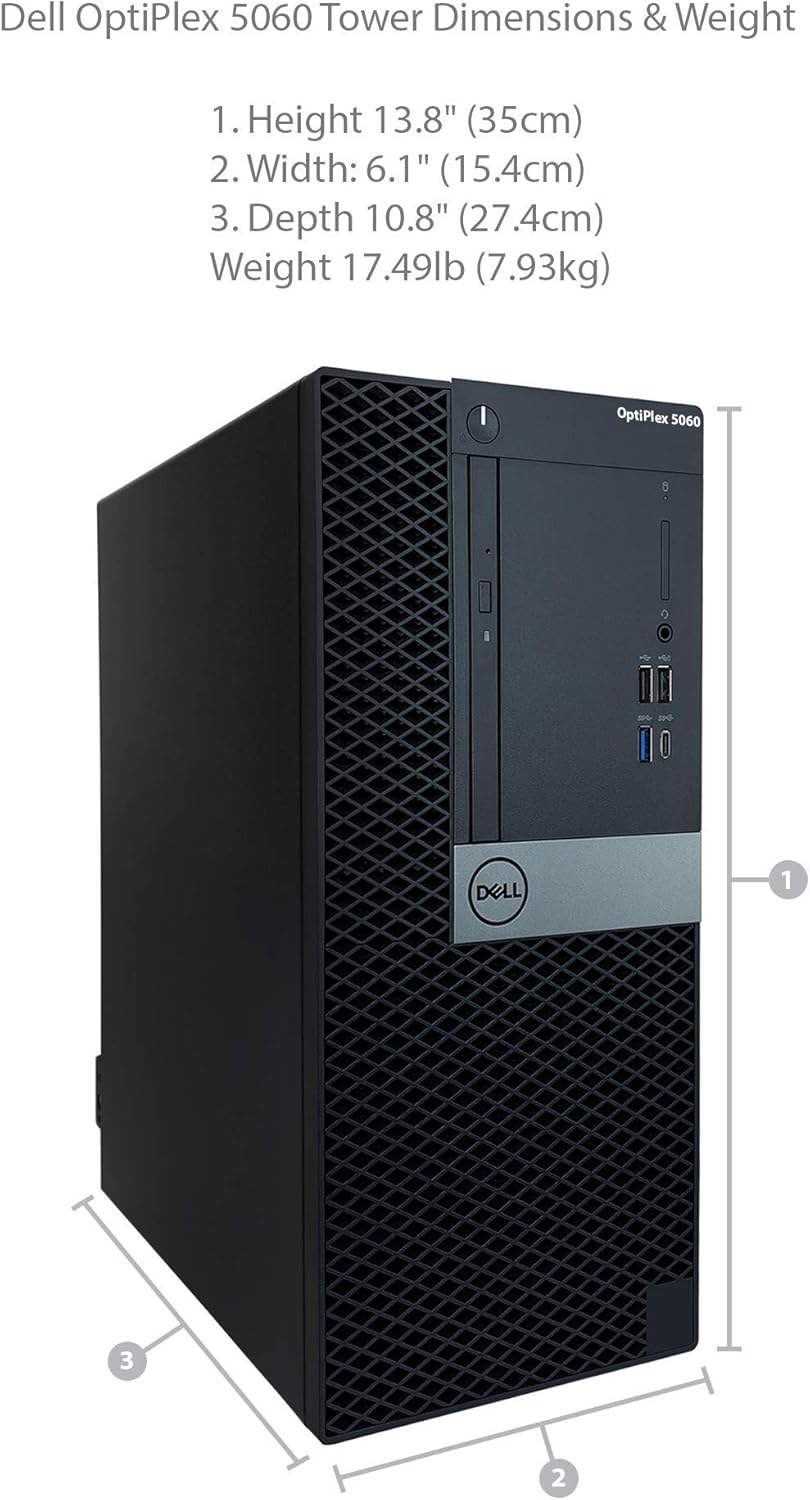 Tower Desktop, Intel Core i7, 16GB RAM, 512GB SSD, Windows 10 Pro T929682