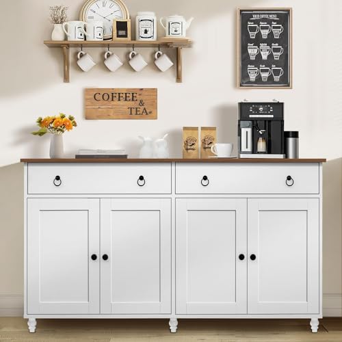 Black Buffet Cabinet with Storage and Gourd Legs O767