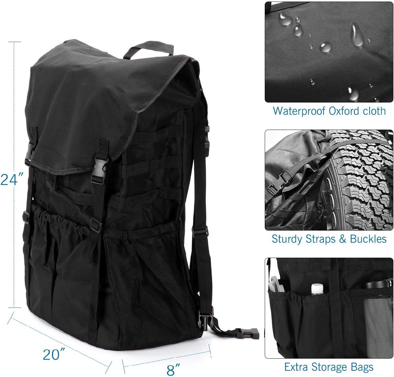 Spare Tire Trash Bag Overland Gear Organizer Cargo Garbage Tool Trunk Rear Wheel Bags for Outdoor Camping S760