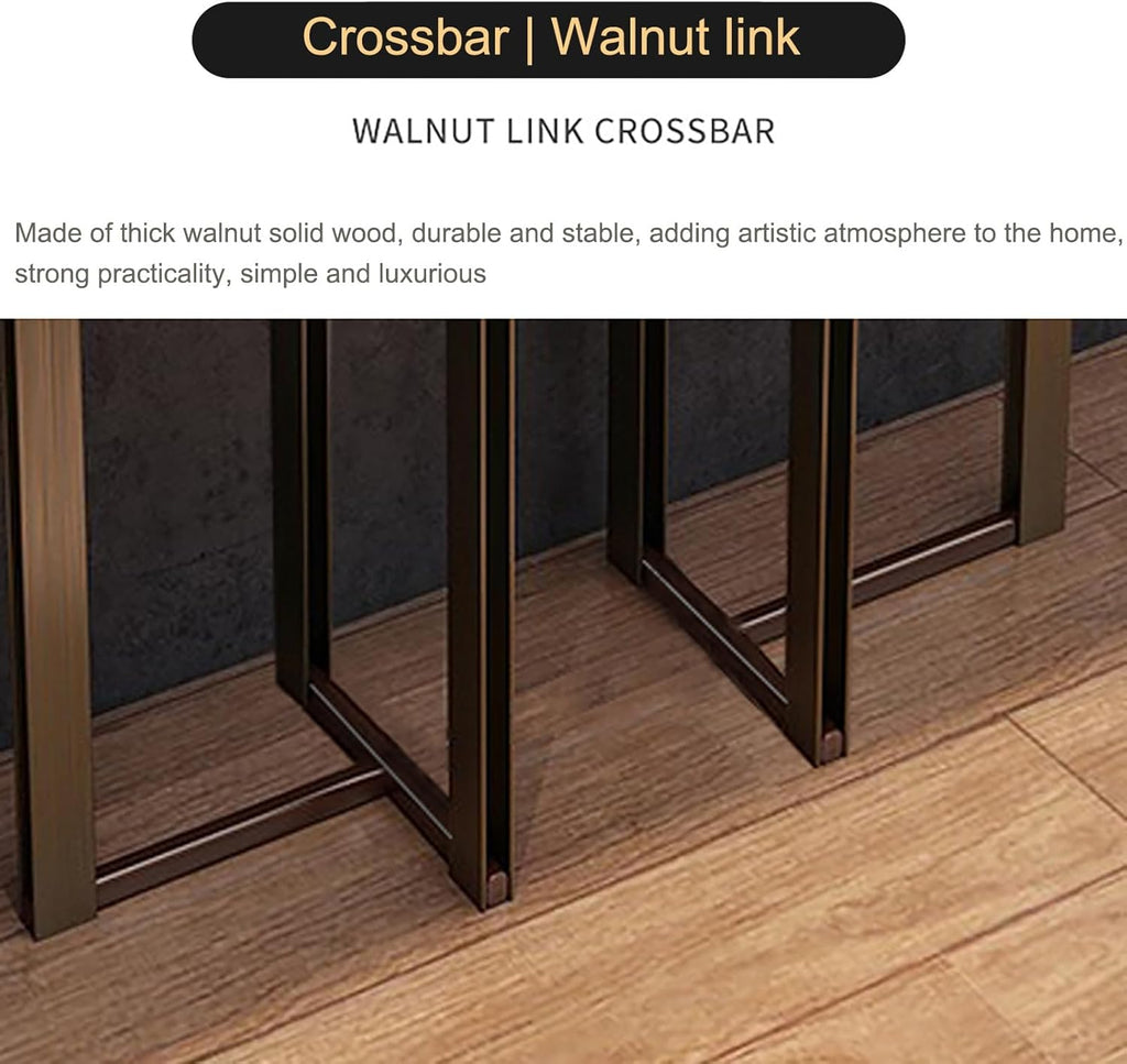 Narrow Entryway Table with Geometric Metal Base V903629