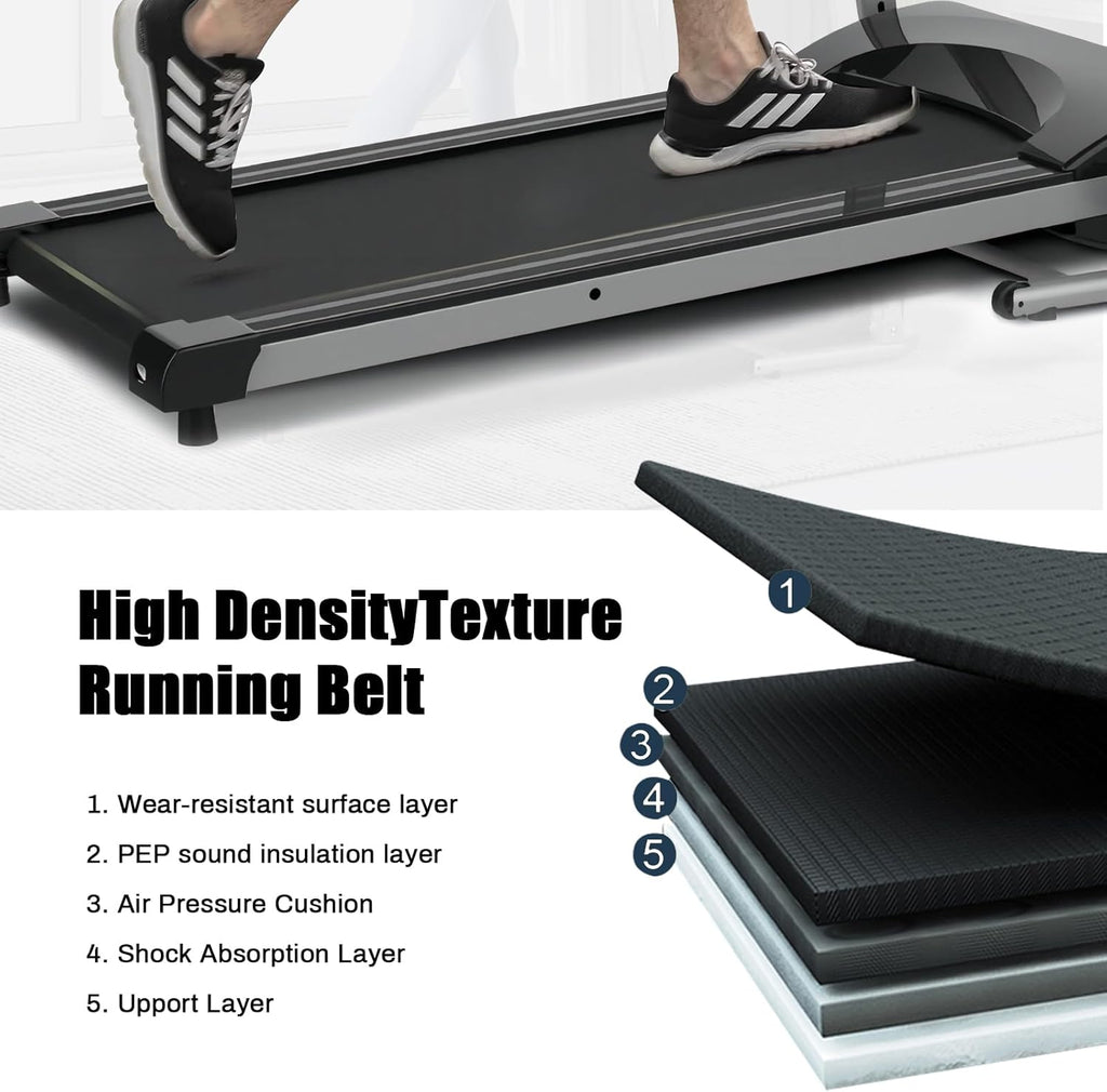 Folding Treadmill for Home Gym, Motorized Running Machine with Cup Holder Z279