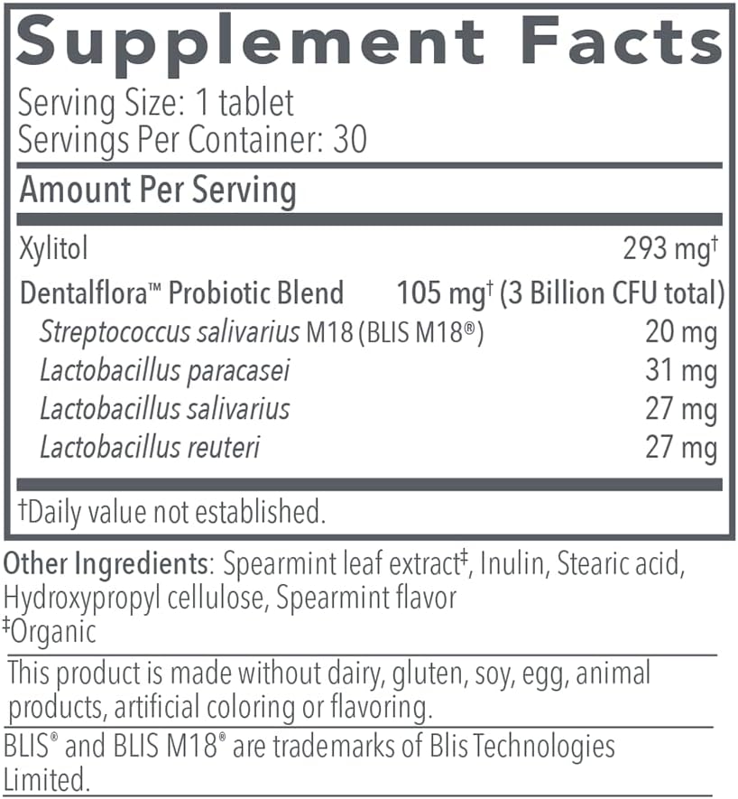 Oral Probiotic for Oral Microbiome & Teeth Care, Mint Tablets A705
