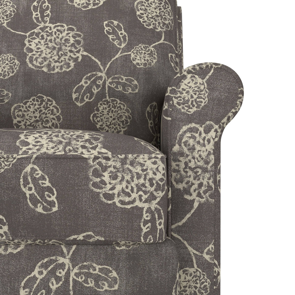 Push Back Recliner Chair in Warm Multi Floral Z8766