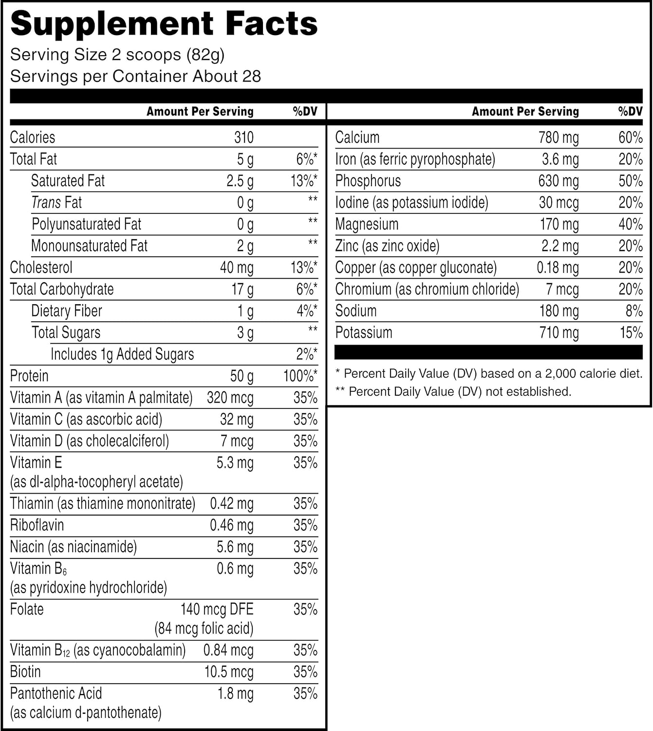 Protein Powder, Knockout Chocolate, 50g Protein, 5 Pound F8516