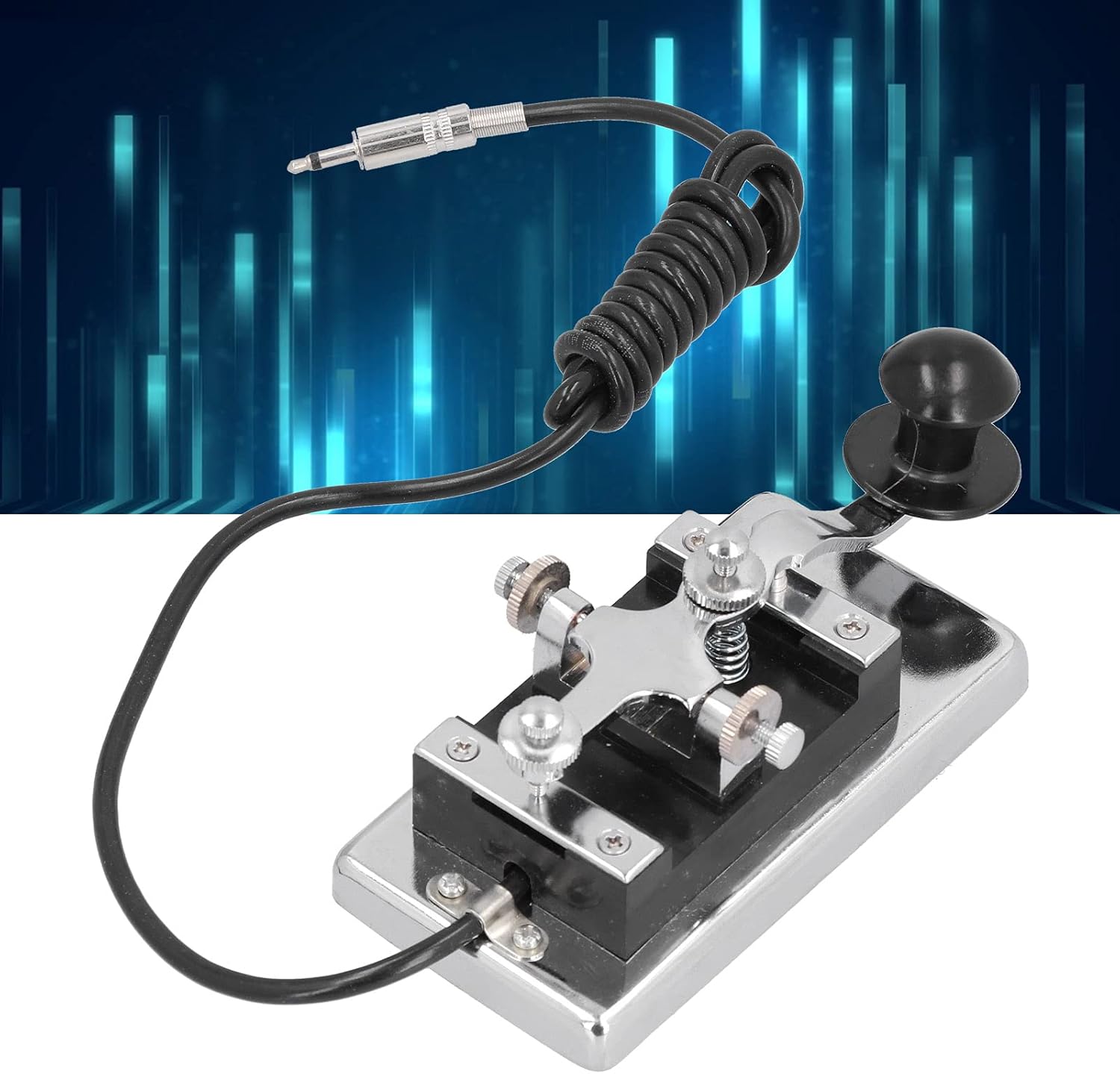 CW Telegraph Key Stainless Steel for Shortwave Radio Y88166