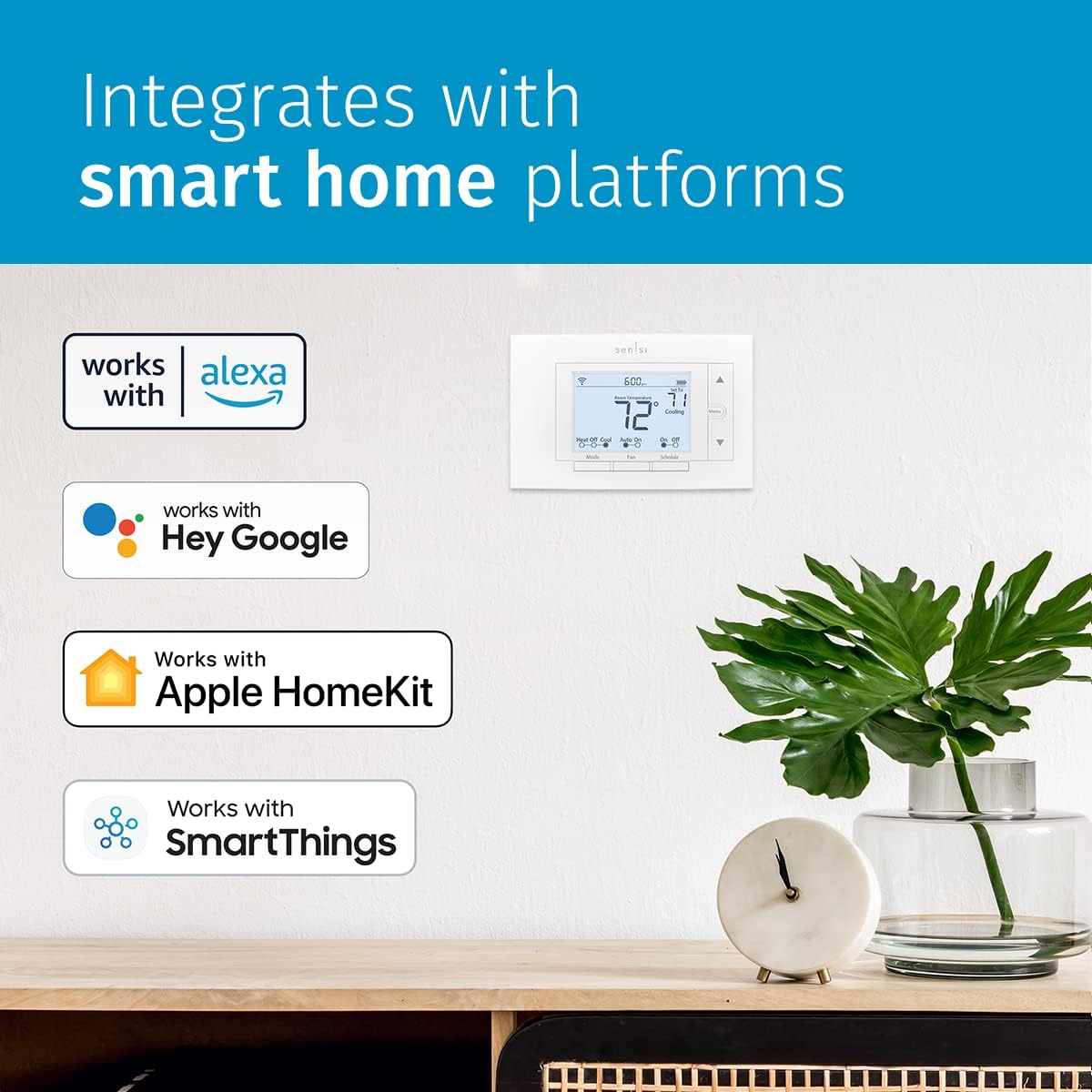 Smart Wi-Fi Thermostat for Smart Home, DIY, Works with Alexa, Energy Star Certified, 2-Pack Z813