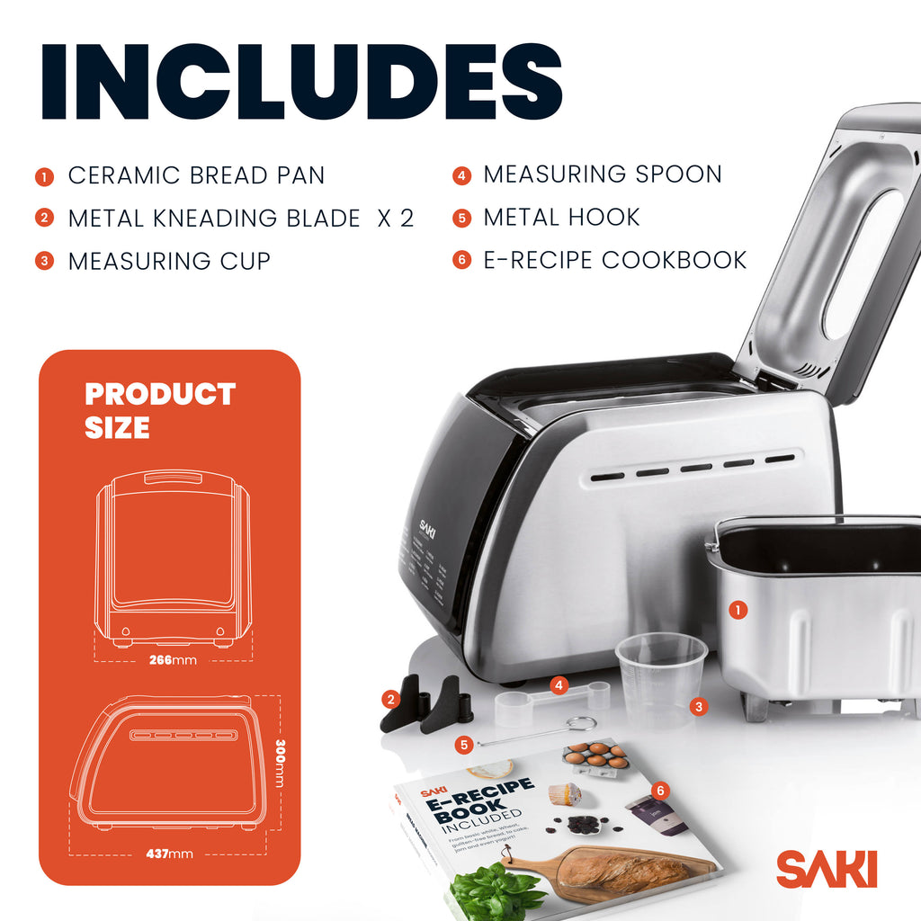 Programmable XL Bread Maker with Nonstick Pan R568957