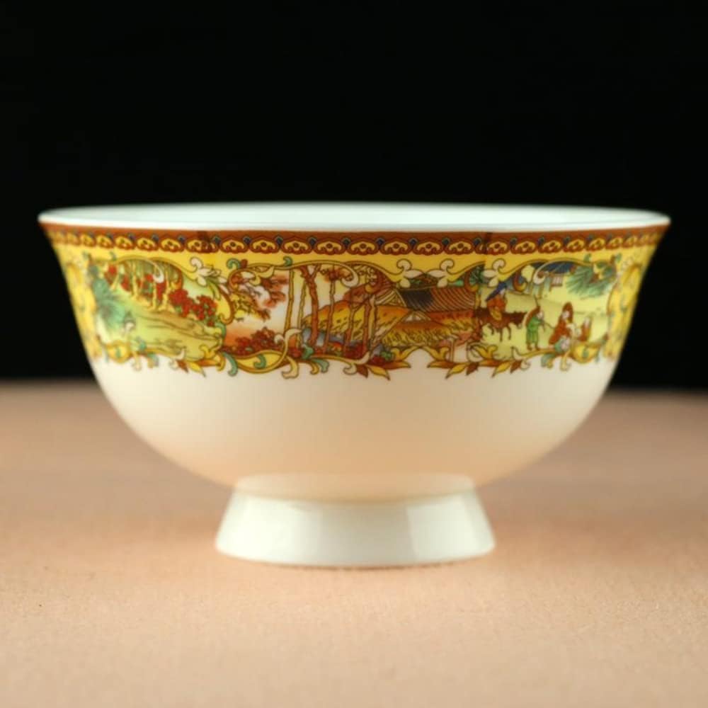 Ceramic Bowl Chinese Ancient Palace Style Porcelain 13cm Rice Bowl U468631