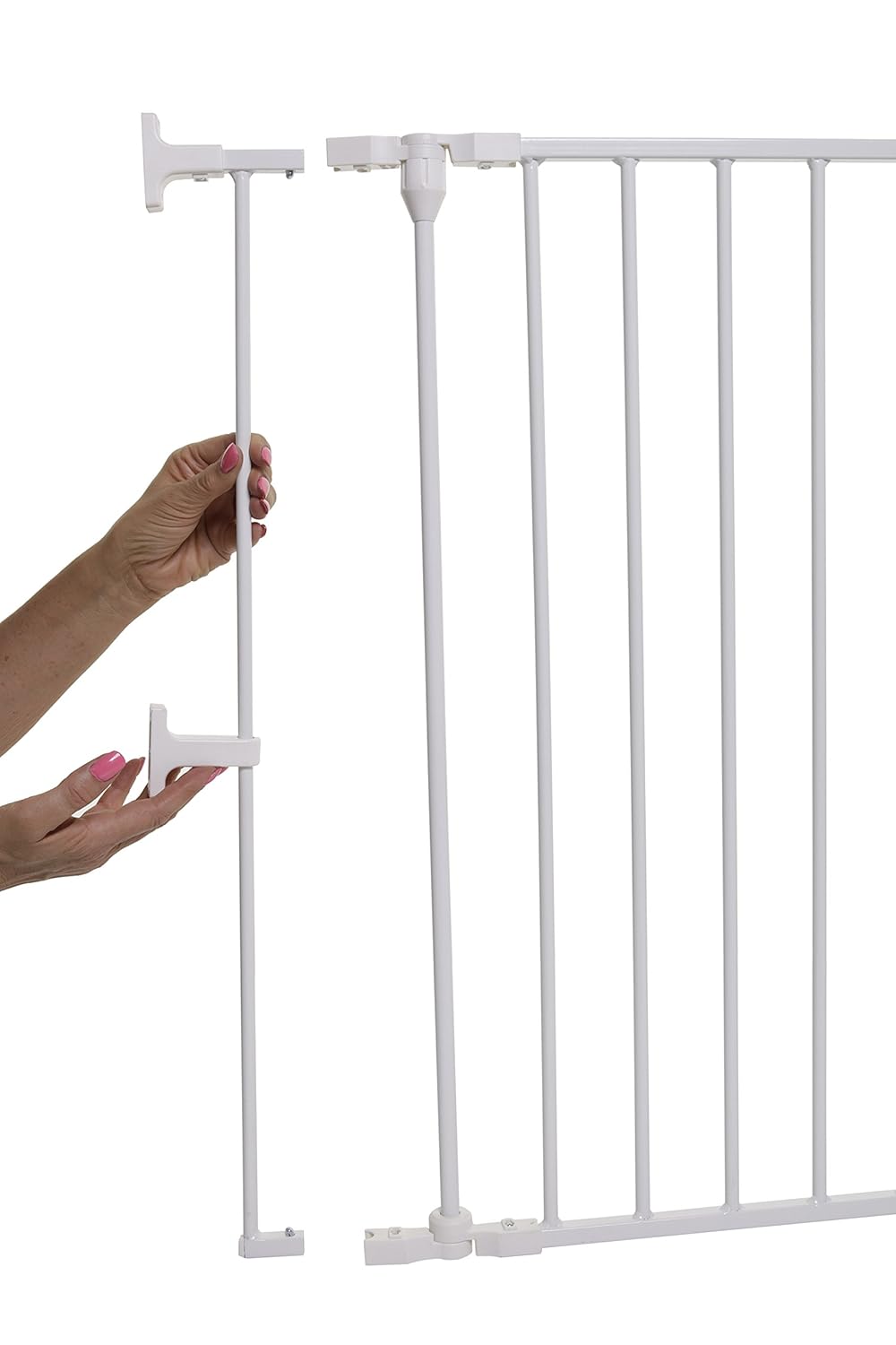 Baby Gate for Stairs, Straight Angled or Irregular Openings (White) G4922