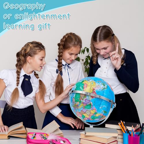 Illuminated World Globe with Stand for Kids Interactive Learning V50598